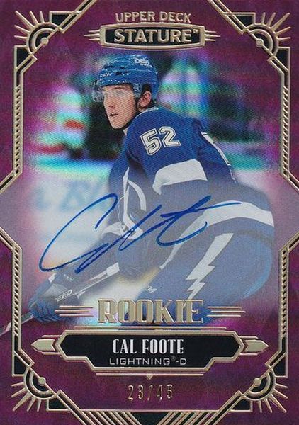 AUTO RC karta CAL FOOTE 20-21 Stature Rookie Red Update /45
